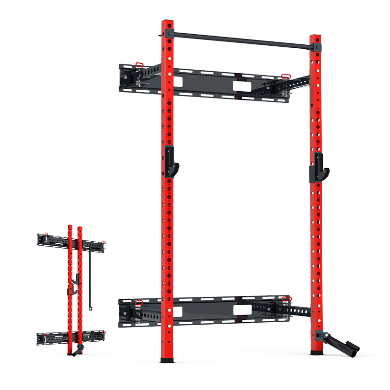 Home Gym Folding Rack - Back Wall Mount Squat Home Use