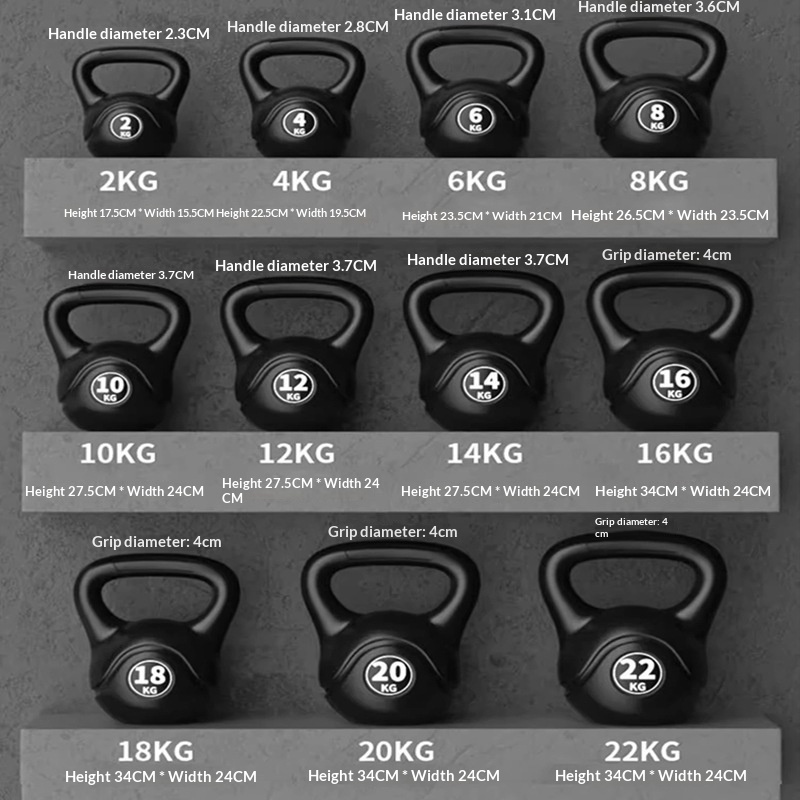 Home Gym Kettlebells - 2026 Fitness Adjustable 8kg Kettlebell Ergonomic
