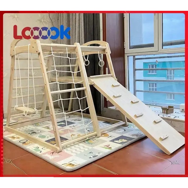 Multifunctional Wooden Toddler - огляд і ціна Home Gym For Toddlers