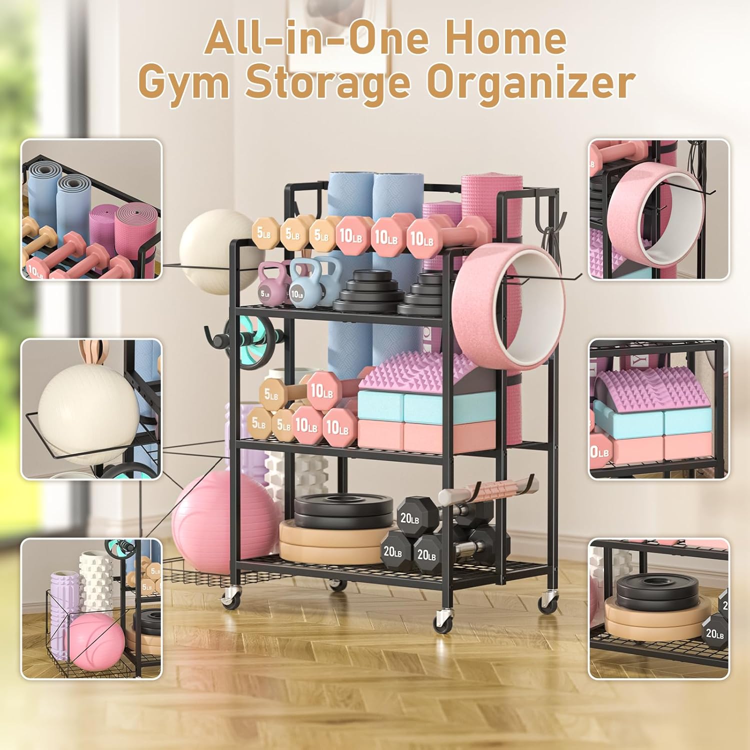 Home Gym Storage, No Material  - огляд і ціна Home Gym Kettlebells