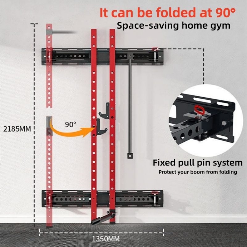 English：Adjustable Power Cage  - огляд і ціна Home Gym Folding Rack