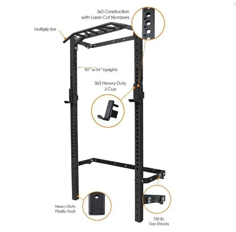 Gym and Home Use Fitness Equip - огляд і ціна Home Gym Folding Rack