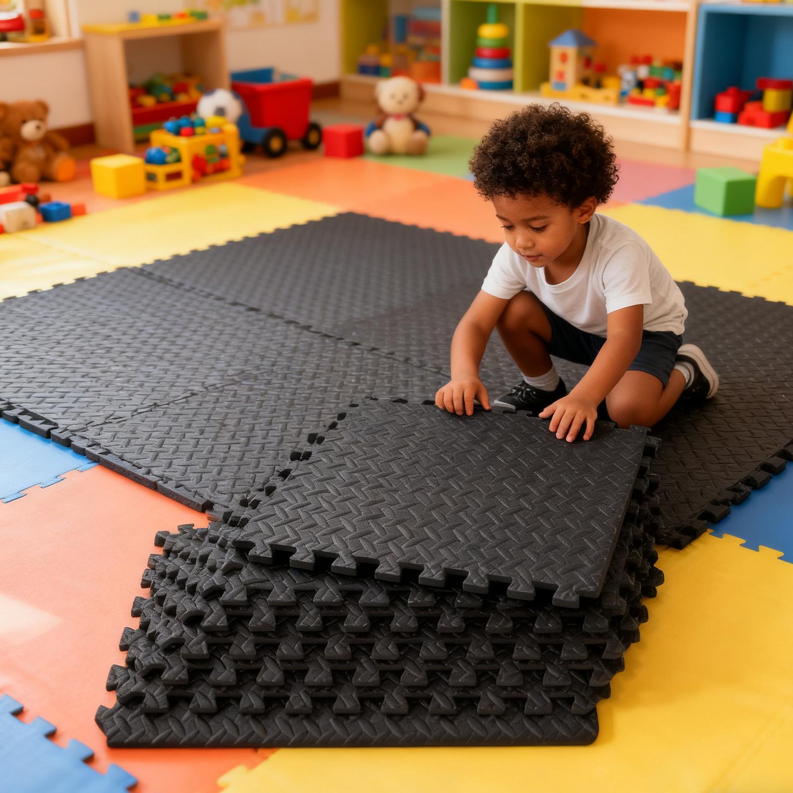 Gym Tiles 12 Pieces Interlocki - огляд і ціна Home Gym For Toddlers