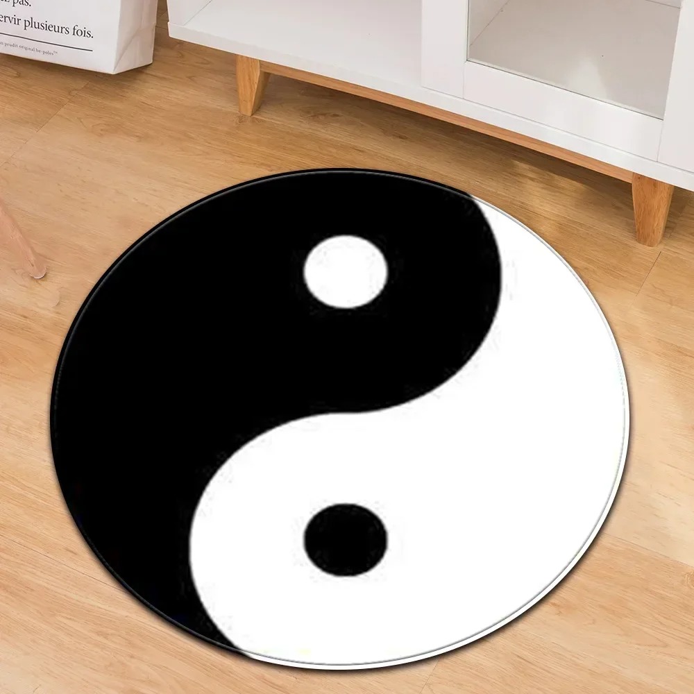 Yin Yang Taiji Round Rug Flowe - огляд і ціна Home Gym On Carpet