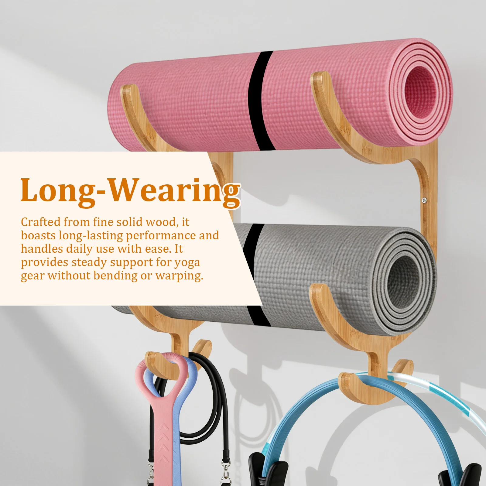 2Pcs Yoga Mat Storage Rack Wal - огляд і ціна Home Gym On Carpet
