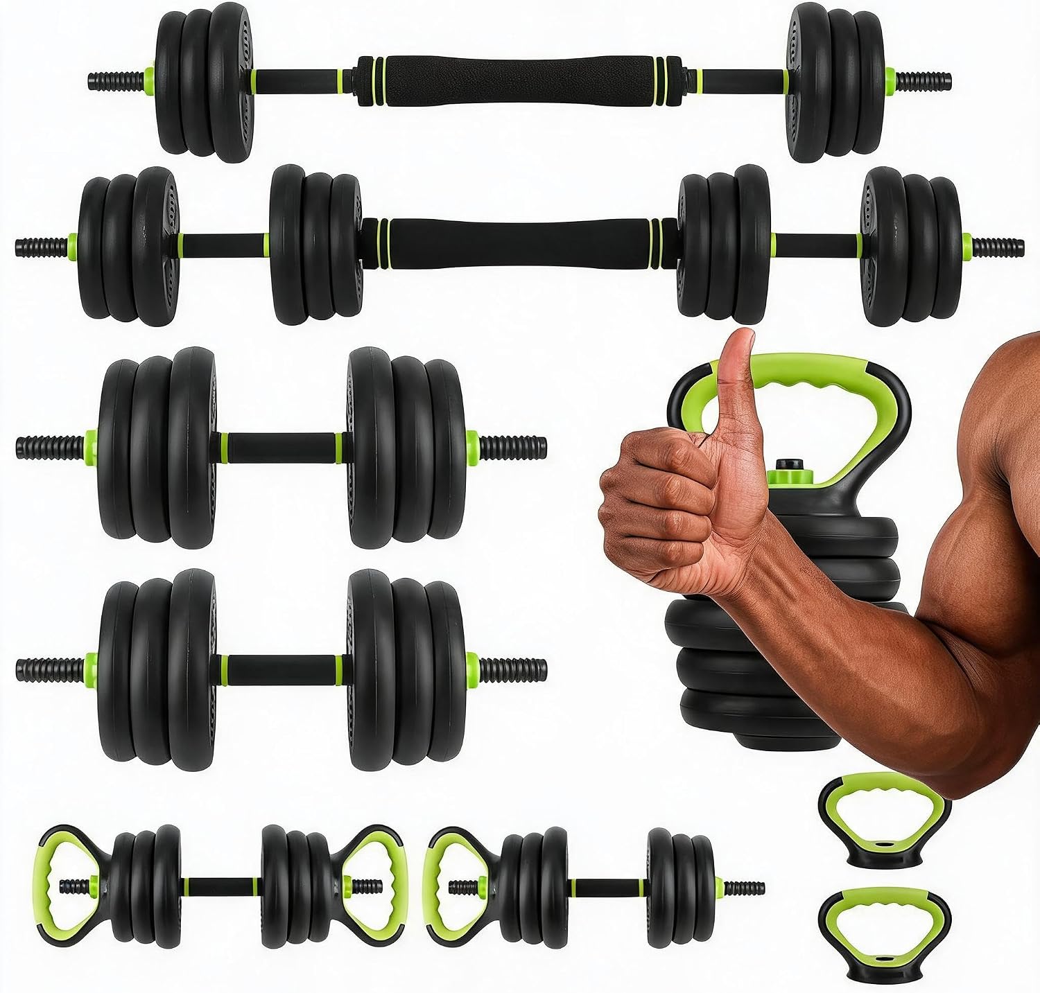 4 in 1 Adjustable Dumbbell Set - огляд і ціна Home Gym Kettlebells