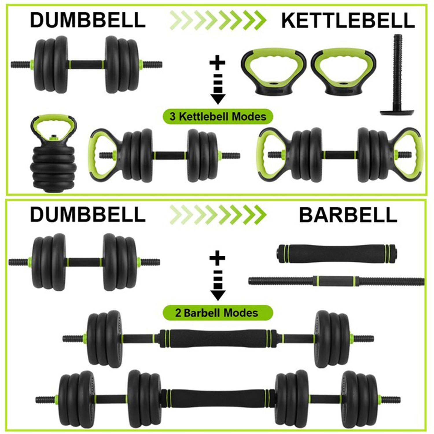 4 in 1 Adjustable Dumbbell Set - огляд і ціна Home Gym Kettlebells